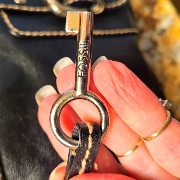 Leather fossil purse black - Picture 3 of 7